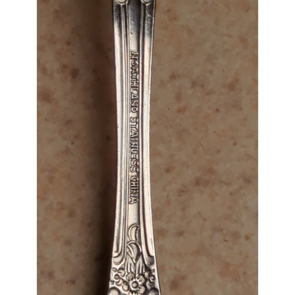 Northland CAROLINA Spoons Fork Korea Stainless Flatware Floral Rose - Picture 9 of 12